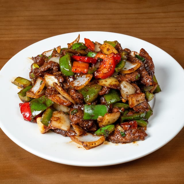 Black Pepper Beef.