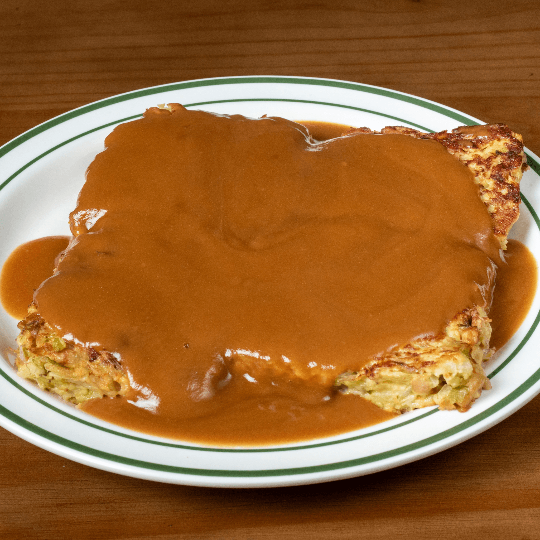 Egg Foo Young (L).